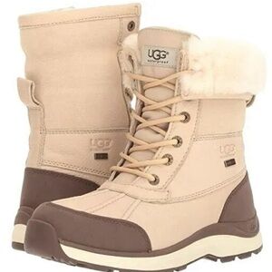 UGG Cream and Brown Winter Boots with Insulated Design